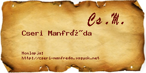 Cseri Manfréda névjegykártya